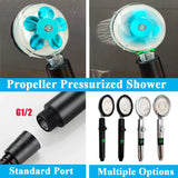 New 3/7 Colors Digital Temperature Display LED Shower Head High Pressure Shower Turbo Bathroom Hand Hose Set Showerhead Nozzle