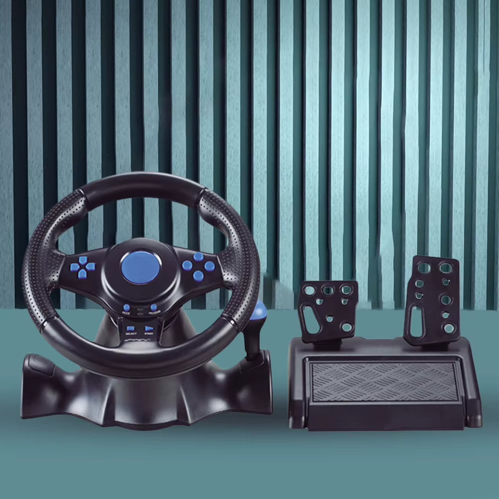 Racing Wheel & Pedals Dual Clutch Launch Control Computer USB Game Car Steering-Wheel for Switch/Xbox One/360/Ps4/Ps2/Ps3/Pc