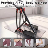 Foldable Air Walking Elliptical Machine for Home Gym - Low-Impact Cardio Trainer with LCD Monitor Extended Stride Non-Slip Peda
