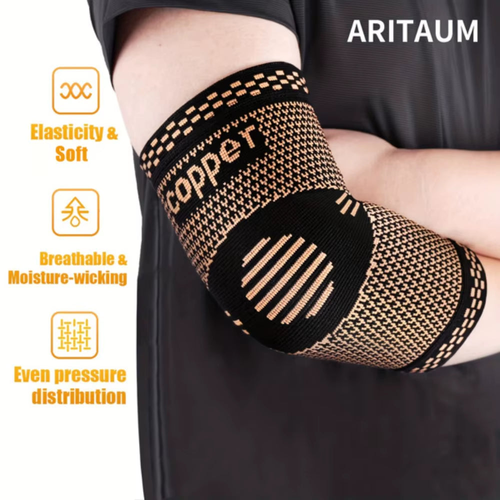 1 Pair Elbow Compression Sleeves Support for Prevention and Recovery of Tendinitis Suitable for Gym Weightlifting Tennis Cycling
