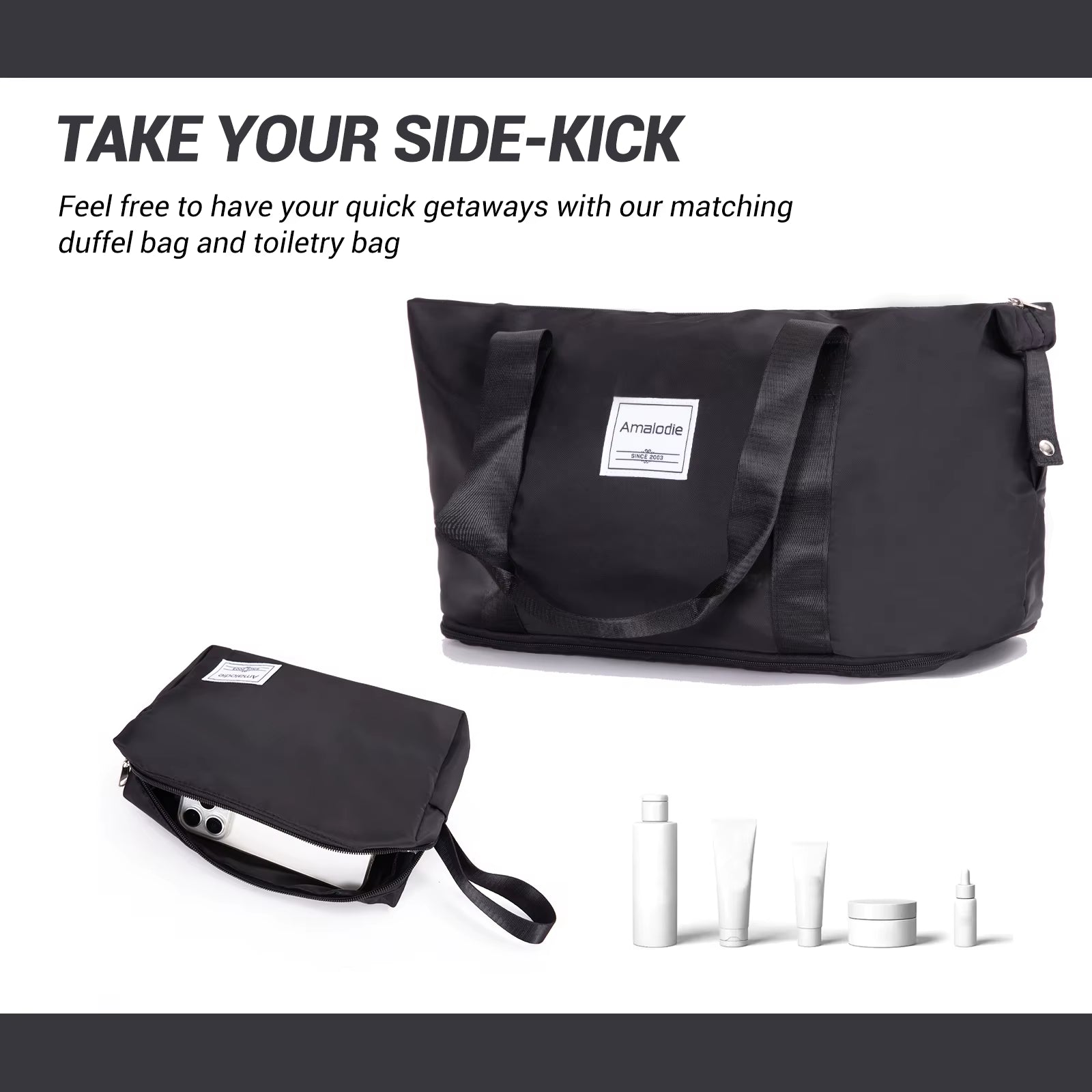 Luggage Sets 5 Pieces,Hardshell Suitcase Set with Double Spinner Wheel,Travel Case with TSA Lock and Weekend Duffle Bag