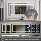 LED Mirror Bathroom Wall Mounted Magnifying Mirror for Washroom Toilet Shower Vanity Makeup Shaving Mirrors
