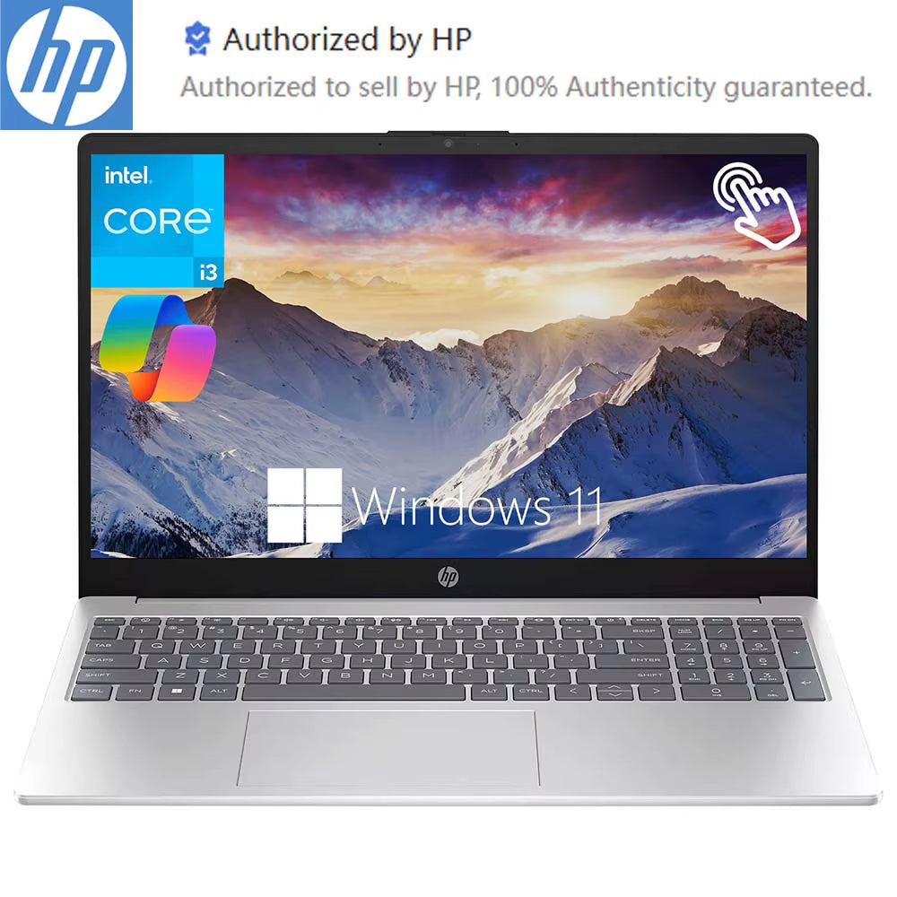 HP 15.6" Touchscreen Laptop,Business Laptop, Core I3-1315U,Up to 64GB RAM,2TB Ssd, UHD Graphics,Wifi 6E,Win 11,Silver