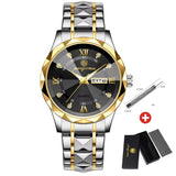 PAAZOMU Luxury Men Watches Business Top Brand Man Wristwatch Waterproof Luminous Date Week Quartz Men'S Watch High Quality+Box