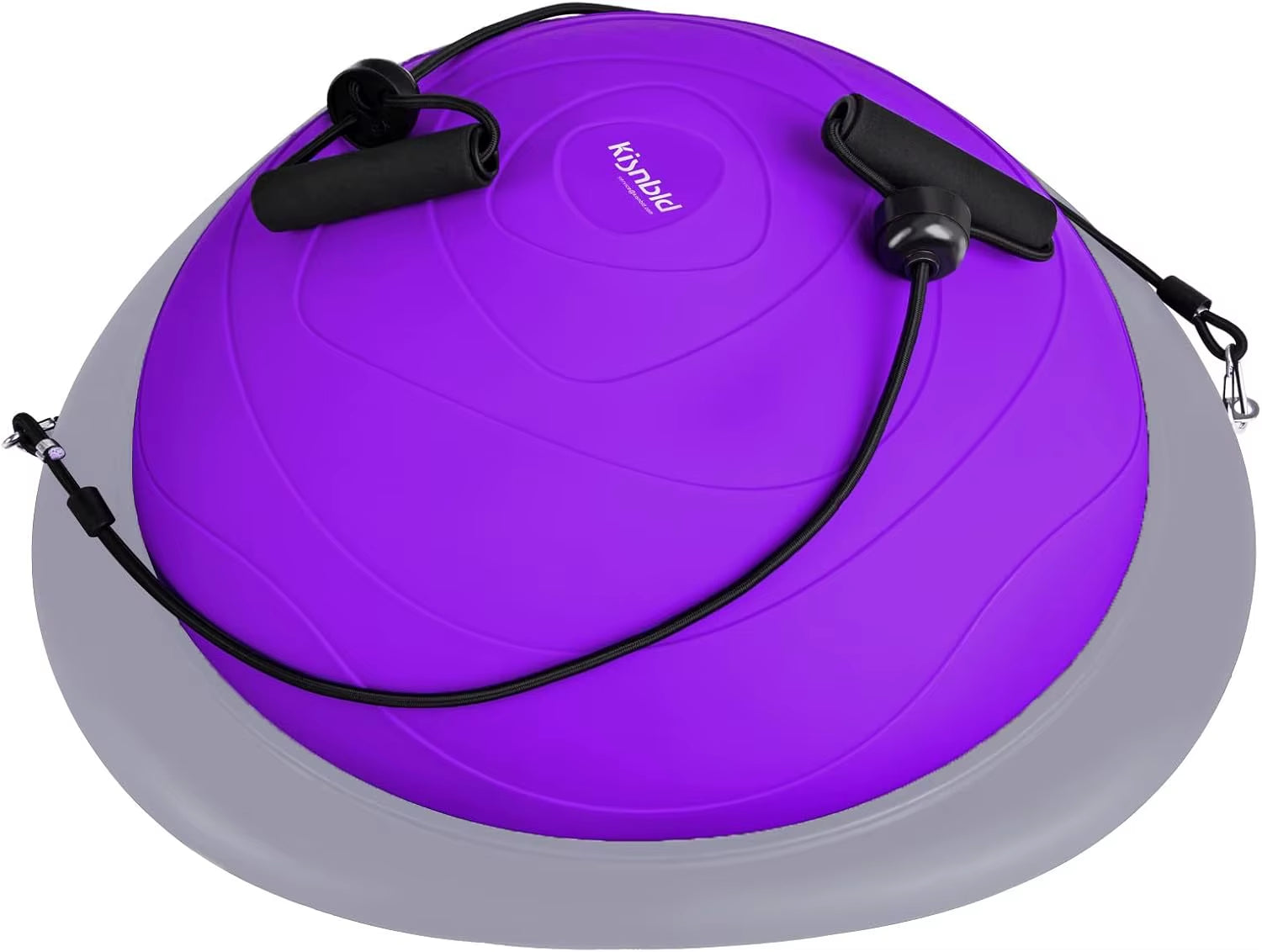 Half Balance Ball Trainer, Inflatable 19/23 Inch Half Exercise Ball with Resistance Bands and Pilates Ball