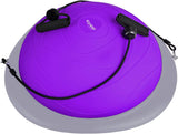 Half Balance Ball Trainer, Inflatable 19/23 Inch Half Exercise Ball with Resistance Bands and Pilates Ball