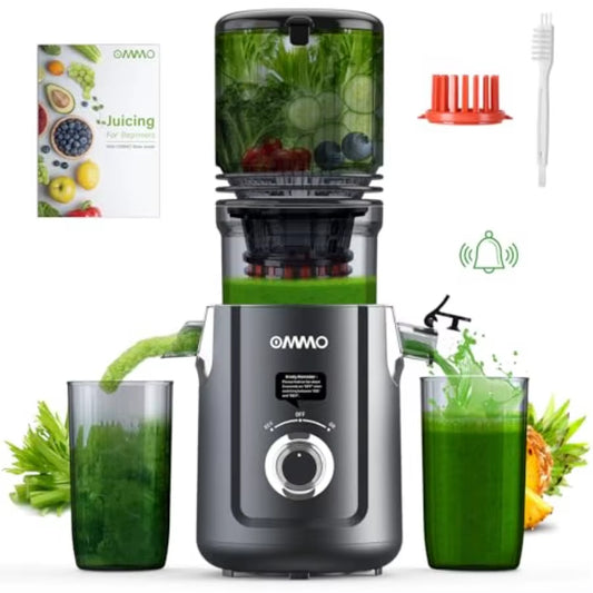 Cold Press Juicer Machine with 5.1 Wide Feed Chute for Whole Fruits and Vegetables Slow Masticating Easy to Clean High Juice Yi