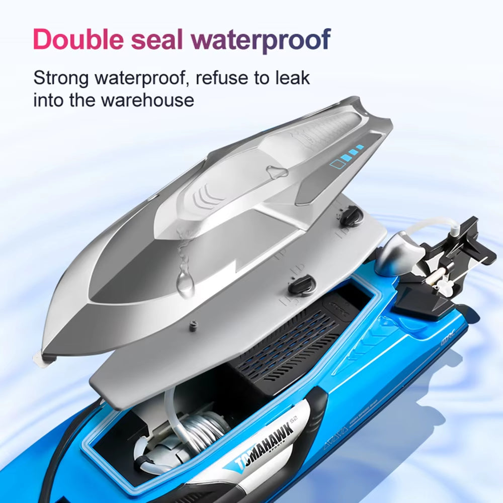 S2 Rc High Speed Boat 70Km/H Horsepower Electric Speedboat Double Seal Waterproof Water-Cooled Motor Outdoor Boats Toys for Boys