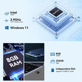 C-S156 15.6"Laptop Computer Windows 11 Quad-Core Celeron N5095 Processors Laptops IPS Display 5000Mah Battery 8GB DDR4 256GB SSD