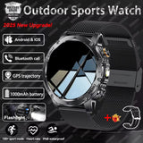 2025 Men 1.7-Inch AMOLED Screen Smart Watch 1000Mah Battery Heart Rate Bluetooth Call NFC GPS Tracker Sports Fitness Watches New