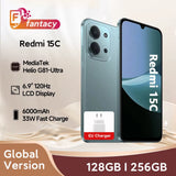Redmi 15C Global Version 50MP Main Camera Mediatek Helio G81-Ultra 120Hz 6.9" Display 33W Charging 6000Mah Battery