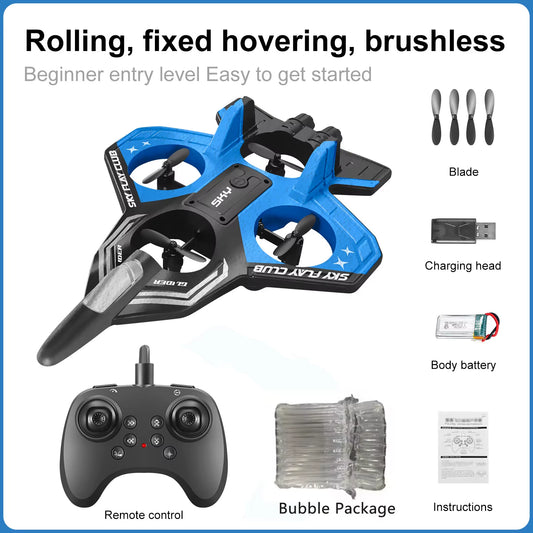 New YP3 Glider Flying Helicopter RC Hobby Jet Plane 2.4G Stunt Remote Control Foam Fighter Airplane Toy Drone with Light