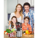 Cold Press Juicer with 5.5Inch Feeding Chute for Masticating Whole Fruits and Vegetables Autocutting Auger Technology for Effic