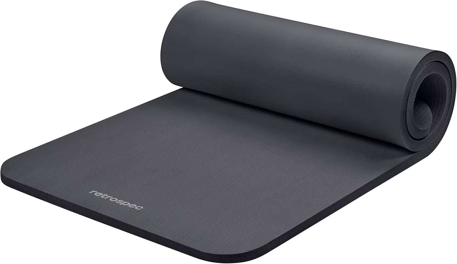 Retrospec Solana Yoga Mat 1" Thick W/Nylon Strap for Men & Women - Non Slip Exercise Mat for Home Yoga