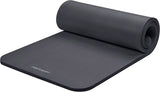 Retrospec Solana Yoga Mat 1" Thick W/Nylon Strap for Men & Women - Non Slip Exercise Mat for Home Yoga