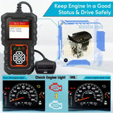 OBD2 Diagnostic Scanner and Voltage Tester for Automotive Engine Fault Codes - Model CY3001