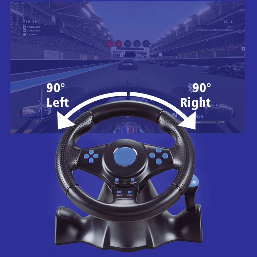 Racing Wheel & Pedals Dual Clutch Launch Control Computer USB Game Car Steering-Wheel for Switch/Xbox One/360/Ps4/Ps2/Ps3/Pc