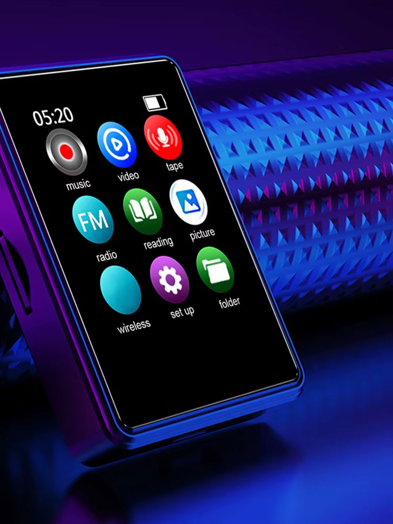 MP3/MP4 Digital Audio Player Compatible with Bluetooth Full Touchscreen Player Built in Speaker 128GB with E-Book Voice Recorder