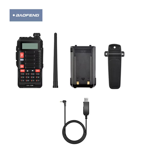 1PC  Uv 10R Professionele Walkie Talkies High Power Dual Band 2 Way Cb Ham Radio Hf Transceiver Vhf Uhf Bf UV-10R Nie
