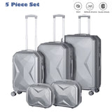 Luggage Set 5Pieces Hard Shell Suitcase Set Family Travel Luggage Suit Business Travel Boarding Luggage with TSA Lock