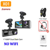 2/3 Channel WIFI APP Control Car Dvr 1080P Dash Cam for Cars Front and Rear View Recorder Video Car Camera for Car Assecories