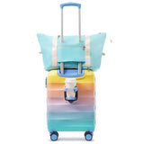 20"Carry-On Luggage with Cup Holder–Lightweight Glossy Hardshell Suitcases with Spinner Wheels TSA Lock Airline Approved