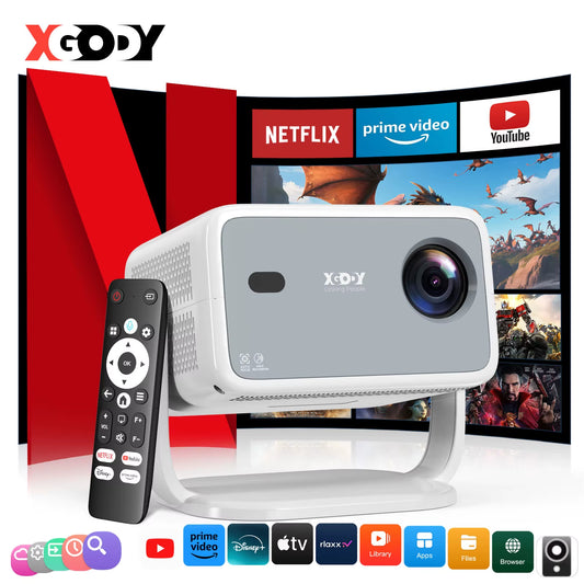 Netflix Official 4K Supported Smart Projector 650 Ansi AI Voice Recognition Auto Focus & Keystone Projector for Home Movie
