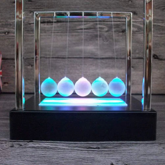 Newtons Swing Ball LED Light up Newtons Science Kids Toys Balance Balls Desk Toys Home and Office Decor