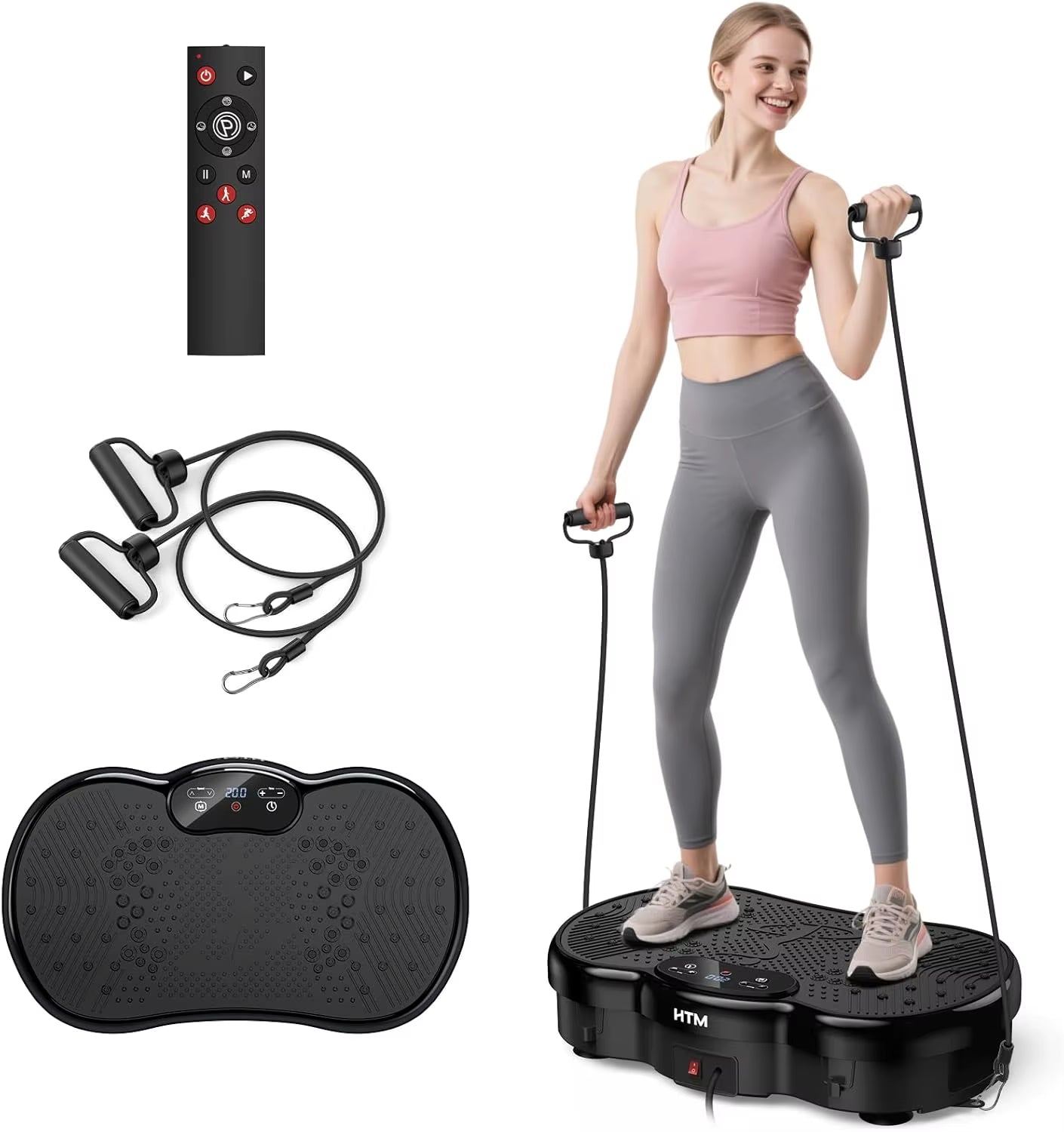 Vibration Plate Weight Loss Machine 120 Speed Levels Calorie Tracking for Home Gym Fat Burner Whole Body Shaker Muscle Toning
