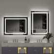 Luxury Crystal Clear LED Bathroom Mirror IP65 Waterproof Dimming Makeup Dressing Mirror with Double Lights