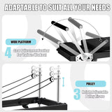 Foldable 78 Pilates Reformer Machine with Springs Cords for Home Workout Heavy Duty Reformer Set in Black up to 400 LBS Capacit