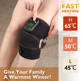 Eletric Heating Knee Massage Instrument Cordless Hot Compress Vibrator Knee Pad Joint for Elbow Leg Brace Care Muscle Relaxation