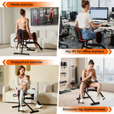 ERGOLIFE 6 Resistances Hip Abduction Machine for Home Office Inner Thigh Exercise Equipment Glute Training Machine