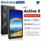 Active 5 Rugged Tablet PC 8.68" - Unisoc T615 Octa-Core, 8GB RAM, 128GB Storage, 6600mAh Battery, Android 15