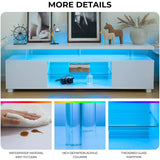 TV Entertainment Center LED Tvs Stand, Gaming Center for 65 70 75Inch TV, White TV Stand with Storage, Tvs Console for Gaming