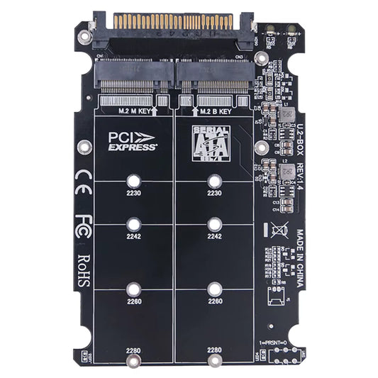 M.2 SSD to U.2 Adapter Card M.2 Nvme Sata-Bus NGFF SSD to Pci-E U.2 Adapter PC-E3.0X4 Pcie M.2 Adapter Converter with Case