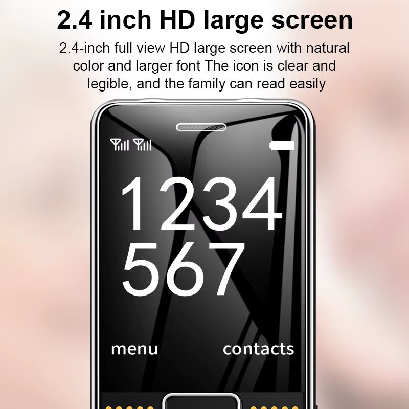GSM 2G Bar Phone G600 Dual SIM with 6800mAh Battery, SOS Function, Large Keypad, 2.4-Inch Display, Ideal for Seniors, MP3 Recorder