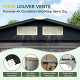 5X3Ft Outdoor Steel Storage Shed, Lockable Doors, Compact Metal Tool Shed for Garden, Backyard, Patio, Utility, and Bike Storage