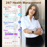 Smart Watch Fitness Tracker - Advanced Wireless Calling, Music Player, Health & Fitness Monitor with Heart Rate, Blood Oxygen