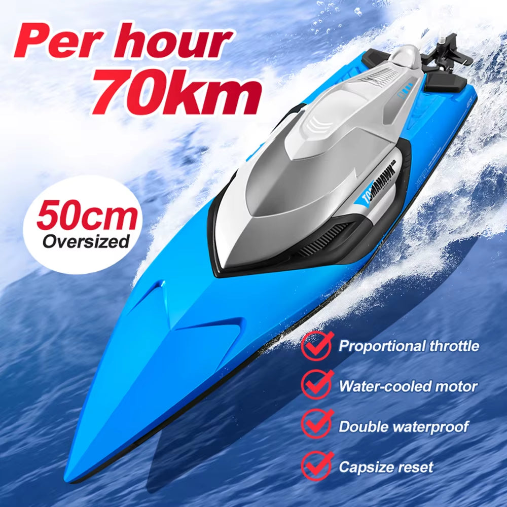 S2 Rc High Speed Boat 70Km/H Horsepower Electric Speedboat Double Seal Waterproof Water-Cooled Motor Outdoor Boats Toys for Boys