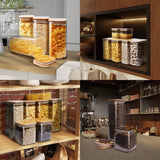 Multi-Size Glass Jars with Bamboo Lids - Airtight Storage Containers for Kitchen Essentials