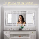LED Mirror Bathroom Wall Mounted Magnifying Mirror for Washroom Toilet Shower Vanity Makeup Shaving Mirrors