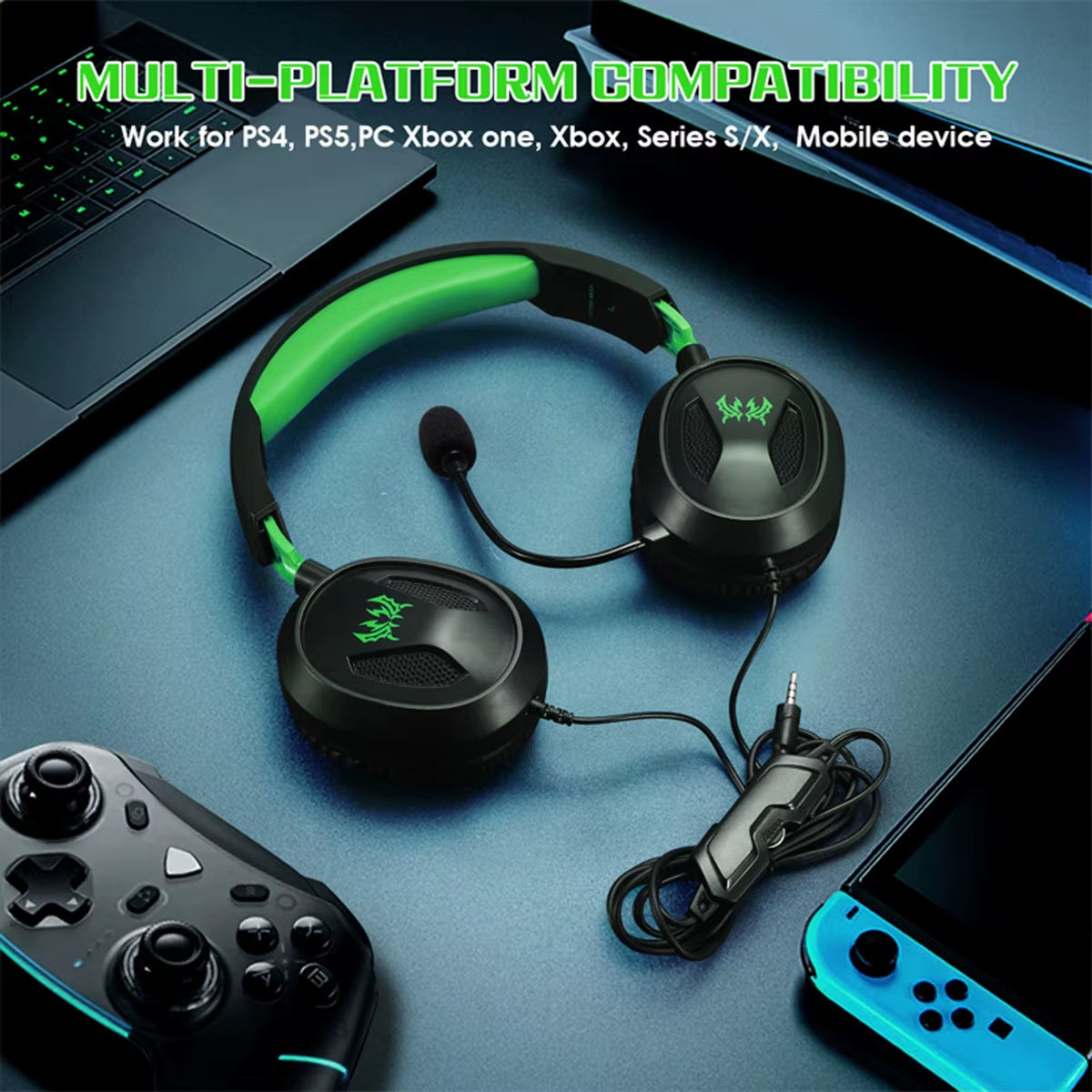 G3100 Wired Earphones Gaming Headset with Mic Noise Canceling Stereo Sound Headset Game Headphones for PC Computer Laptop Gamer