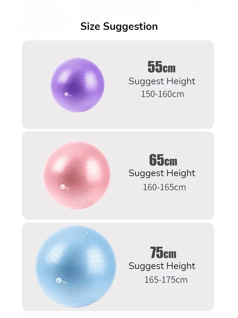 Yoga Ball Sports Fitness Balls Pilates Gym Balance Fitball Massage Training Workout Lose Weight Pregnant Children Exercise Ball