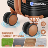 3Pcs Luggage Lightweight Hardshell Luggage Set with TSA Lock 20"+24"+28" ABS+PC Spinner Suitcases Travel Case Silent 360° Wheels