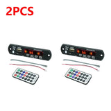 1-5PCS 5/12V MP3 Player Decoder Board USB TF FM Radio Bluetooth-Compatible 5.0 Wireless Music Player Module with Remote Control