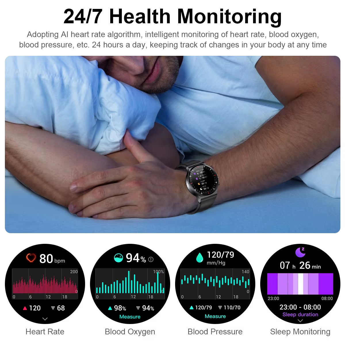 ECG+PPG Bluetooth Call Smart Watch 2025 Men AMOLED Full Touch Sports Watch Women Men Smartwatch Waterproof for Android Ios