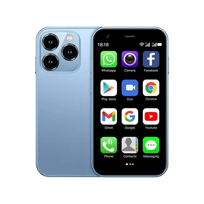 Mini Smart Phone Pure Android System 3.0'' Display WCDMA Dual SIM Card Wifi Hotspot GPS 2GB /16GB Pocket Smartphone Type-C