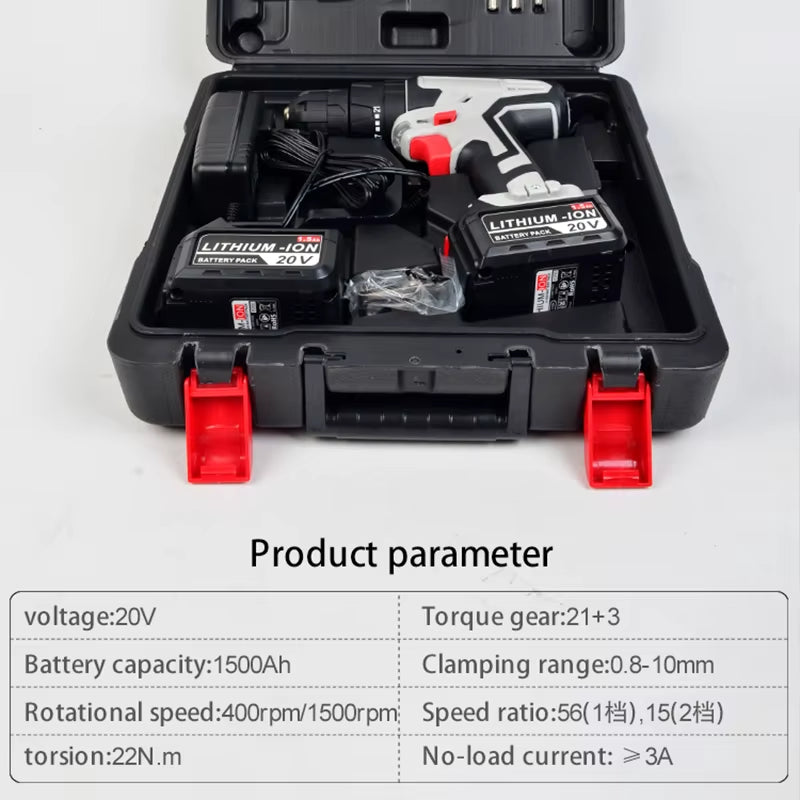 20V 10mm Cordless Electric Impact Drill and Screwdriver Compatible with Makita 18V Battery