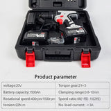 20V 10mm Cordless Electric Impact Drill and Screwdriver Compatible with Makita 18V Battery